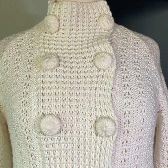 Style & Co. Off-White Knit Double-Breasted Sweater - Small - Picture 5 of 6